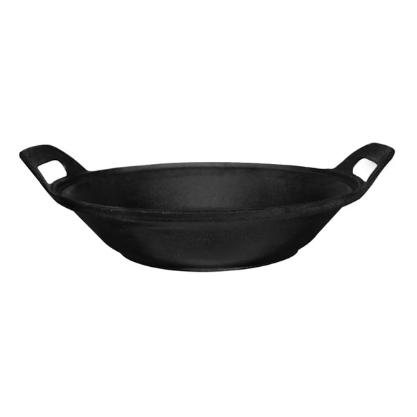 Panela Risoto De Ferro Fundido Sem Tampa - 5 L - Preto