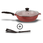 Panela Sauté 24cm Ceramic Antiaderente Casa Dona Vermelha