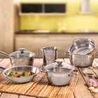 Panela Tramontina Allegra Aço Inox Fundo Triplo Tampa Vidro 1