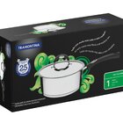 Panela Tramontina Duo Silicone Em Aço Inox Fundo Triplo Com T