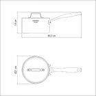 Panela Tramontina Grano Aço Inox Corpo Triplo Tampa Cabo 20cm