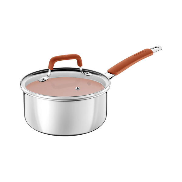 Panela Tramontina Romagna Aço Inox Cerâmico Marfim 16 Cm 1 5 L