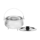 Panela Tripé Alumínio Fundido Polida Alça Vergalhão N08