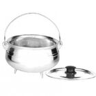 Panela Tripé Alumínio Fundido Polida Alça Vergalhão N10