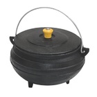 Panela Tripé De Ferro Fundido Com Tampa - Capacidade 3 Lt