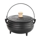 Panela Tripé Nº 7 Ferro Fundido Tampa Ferro Santana 5 Lt