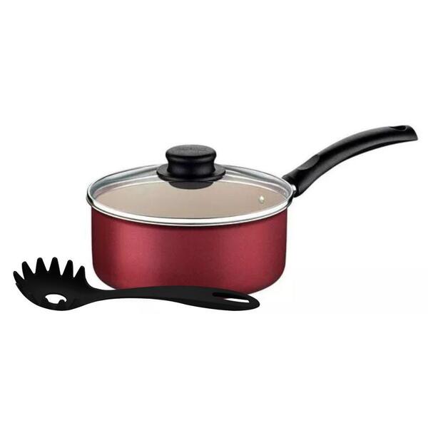 Panela Turim Alumínio Antiaderente Vermelho 1,4lcom Pegador D