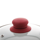 Panela Vermelha 16cm Revestimento Cerâmico Com Tampa