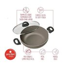 Panela Wok 28cm Com Tampa E Alças 3,55l Brinox Prata