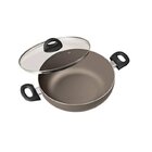Panela Wok 28cm Com Tampa E Alças 3,55l Brinox Prata