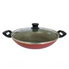 Panela Wok Antiaderente Com Tampa Grande 30cm Cereja Extang