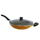 Panela Wok Antiaderente Grande Com Tampa 30cm Extang