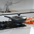 Panela Wok Antiaderente Stonechef 28x8cm Preto