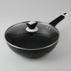 Panela Wok Antiaderente Stonechef 28x8cm Preto