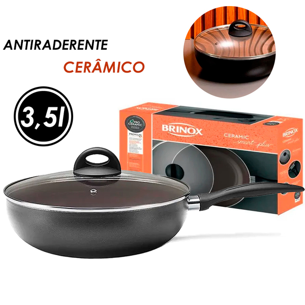 Panela Wok C/tp Ø28x8 3,4l C.l Smart Plus-cnz - 4791/162