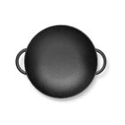 Panela Wok Ferro Fundido Com Tampa De Vidro - Mta