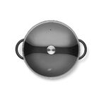 Panela Wok Ferro Fundido Com Tampa De Vidro - Mta