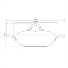 Panela Wok Mônaco Com Tampa De Vidro Preta 32 Cm Tramontina