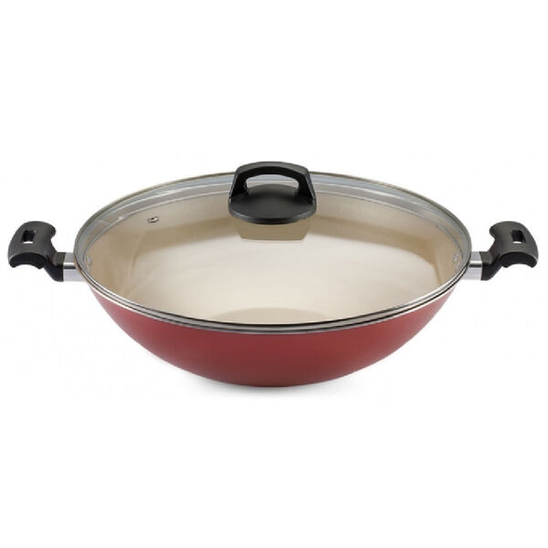 Panela Wok Panelux 5 Litros 32cm Antiaderente Com Tampa De Vi