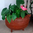 Panelão Caldeirão Bruxa Tripé Ferro Fundido Marrom 40l 42cm