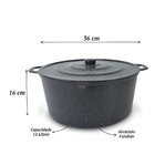 Panelão Fundido Alumínio Batido 36cm Panela Grande - Preto