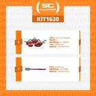 Panelas Mônaco Alumínio Antiaderente Vermelho E Espátula De S