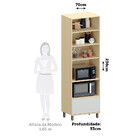 Paneleiro 100% MDF 2 Portas 1 Gaveta com Espaço Torre Quente