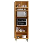 Paneleiro 100% Mdf 3 Portas Com Nicho Para Microondas Luna Ci