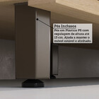 Paneleiro 100% MDF 4 Portas com Espaço para Micro-ondas 70cm