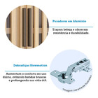 Paneleiro 100% MDF 4 Portas com Espaço para Micro-ondas 70cm