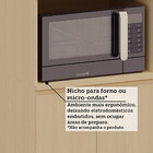 Paneleiro 100% MDF 4 Portas com Espaço para Micro-ondas 70cm
