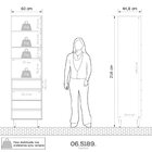 Paneleiro 1 Porta 4 Gavetas Confort Batrol Móveis Cinamomo/fu