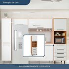 Paneleiro 1 Porta 4 Gavetas Evolution Plus Freijó/ Off-white