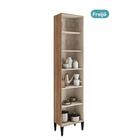 Paneleiro 1 Porta + 1 Porta De Vidro 5 Prateleiras Lótus Carr