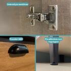 Paneleiro 1 Porta + 1 Porta De Vidro 5 Prateleiras Lótus Carr