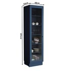 Paneleiro 1 Porta Com Vidro 60cm Cozinha Sevilha Azul Órion