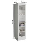 Paneleiro 1 Porta Com Vidro 60cm Cozinha Sevilha Branco