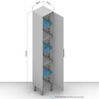 Paneleiro 1 Porta De Vidro Menu Kitchen Canelone  Preto/álamo