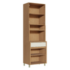 Paneleiro 4 Portas 1 Gaveta 228x70x52cm Madeira Carvalho Greige Condessa Nesher