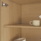 Paneleiro 4 Portas 1 Gaveta 228x70x52cm Madeira Carvalho Greige Condessa Nesher