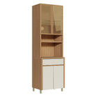 Paneleiro 4 Portas 1 Gaveta 228x70x52cm Madeira Carvalho Greige Condessa Nesher