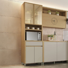 Paneleiro 4 Portas 1 Gaveta 228x70x52cm Madeira Carvalho Greige Condessa Nesher