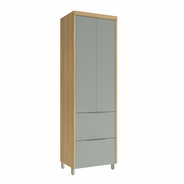 Paneleiro 2 Portas 2 Gavetas 228x70x52cm Madeira Verde Marquesa Nesher