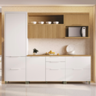 Paneleiro 2 Portas 2 Gavetas 228x70x52cm Madeira Branco Marquesa Nesher