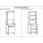Paneleiro 2 Portas 193x60cm Line Supremo