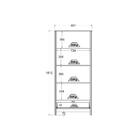 Paneleiro 2 Portas 1 Gaveta Ditália E-954