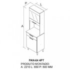 Paneleiro 2 Portas 1 Gaveta E Nicho Para Micro-ondas Clean It
