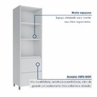 Paneleiro 2 Portas 2 Gavetas 70cm  100% Mdf Rainha Branco