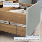 Paneleiro 2 Portas 2 Gavetas 70cm  100% Mdf Rainha Nature/ver