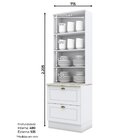 Paneleiro 2 Portas 2 Gavetas Emily Branco Hp